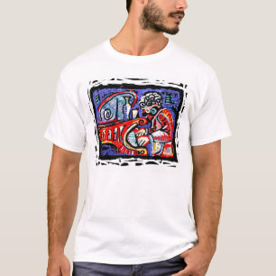 Camiseta Jazz colorido