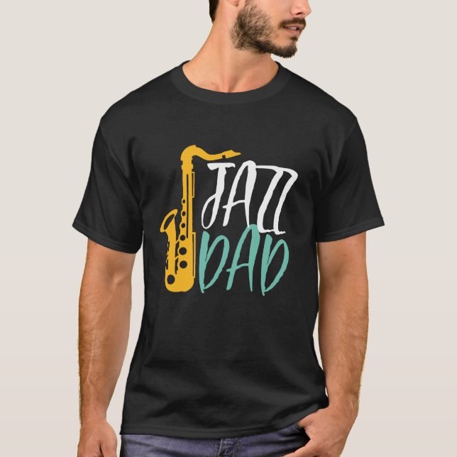 Camiseta Jazz Dad Guay Vintage Saxofón Player Father (Anverso)