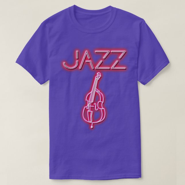 Camiseta Jazz Doble Bass Neon Design (Diseño del anverso)