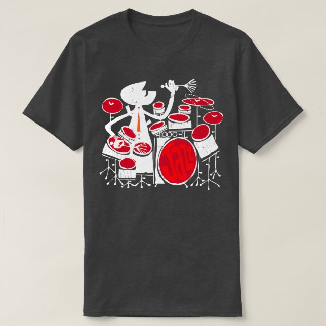 Camiseta Jazz Drummer (Diseño del anverso)