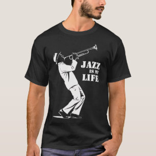 Camiseta Jazz Es Mi Vida Músico de Trompeta Fanático del Ja