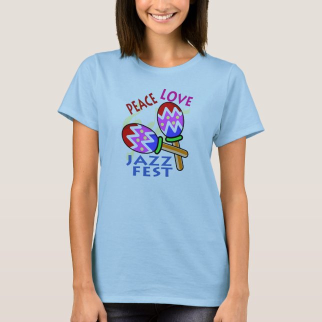 Camiseta Jazz Fest Peace Love (Anverso)