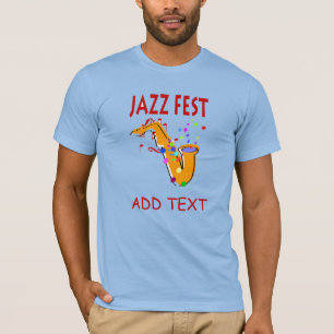 Camiseta Jazz Fest Sax, agregar nombre