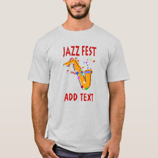 Camiseta Jazz Fest Sax, añadir nombre