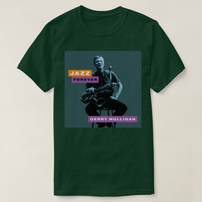 Camiseta Jazz Forever Gerry Mulligan (Diseño del anverso)