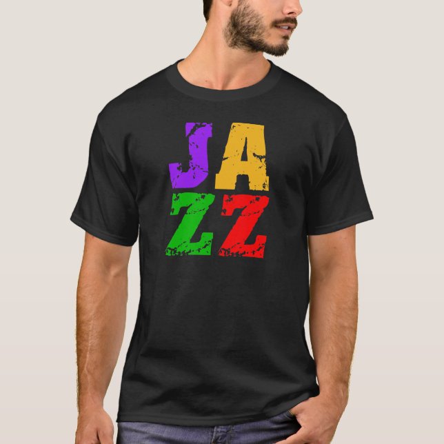 Camiseta Jazz fresco colorido (Anverso)