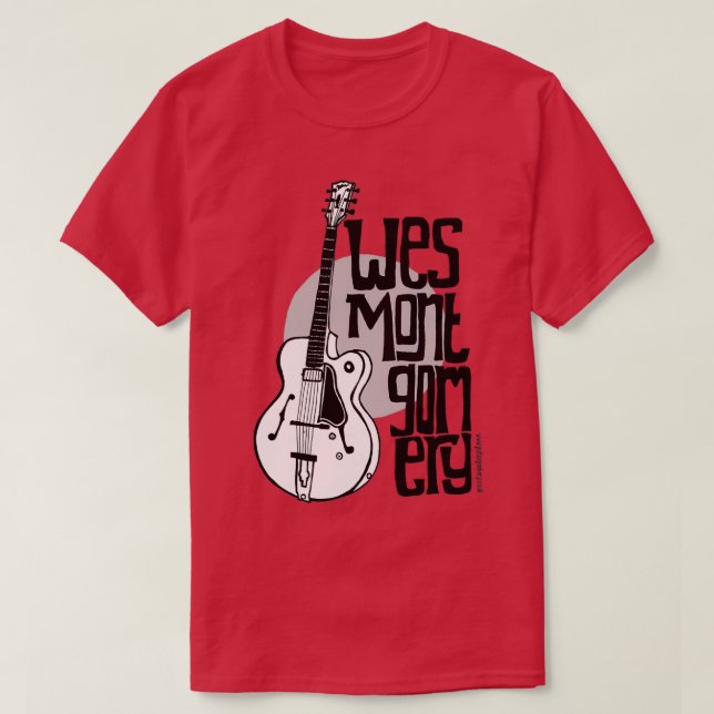 Camiseta Jazz Guitar Wes Montgomery Music Lover  (Diseño del anverso)