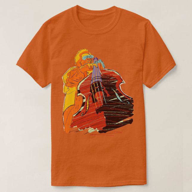 Camiseta Jazz Mingus Double Bass (Diseño del anverso)