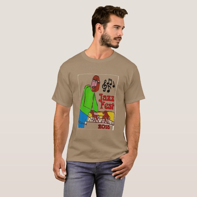 Camiseta Jazz Music, Piano Player 2018 (Anverso completo)