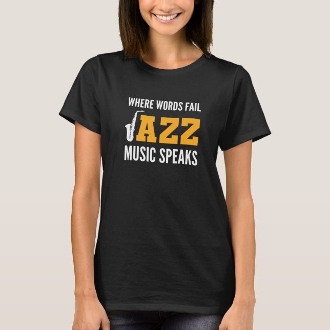 Camiseta Jazz Music Speaks Orchestra Member Premium (Anverso)