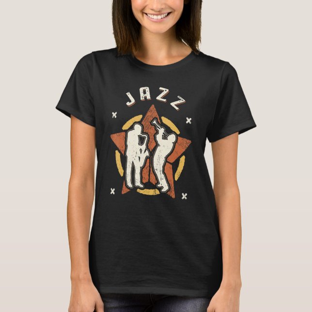 Camiseta Jazz Music Vintage Retro Classic (Anverso)