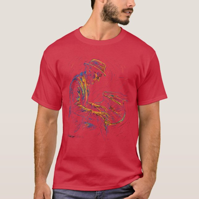 Camiseta Jazz Musician Piano Player Pianist Artistic Music  (Anverso)
