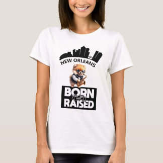 Camiseta Jazz Pomeranian New Orleans Nacido Y Criado