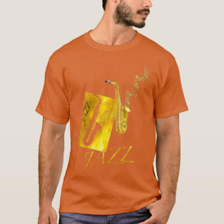 Camiseta Jazz Saxophonists Gift Gold Sax Music Notes 1