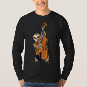 Camiseta Jazz Sloth interpretando música Guay Bass erguida