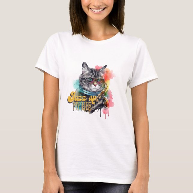 Camiseta Jazz Up My Life Kitty (Anverso)