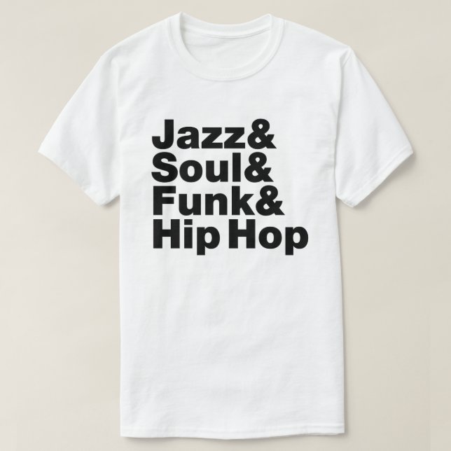Camiseta Jazz y alma y miedo y Hip Hop (Diseño del anverso)