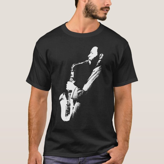 Camiseta Jazzman - Saxophone Player (Anverso)