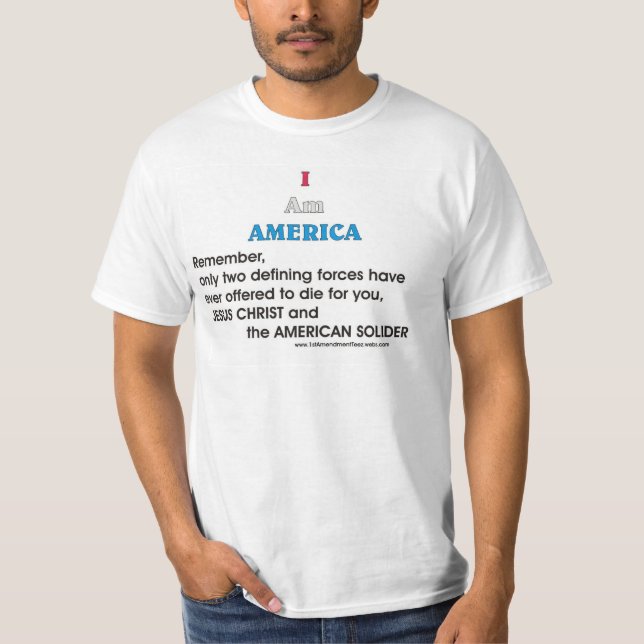 Camiseta JC y el soldado americano (Anverso)