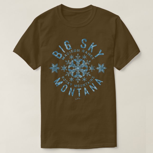 Camiseta JCombs Big Sky, Montana, Snow 347 (Diseño del anverso)
