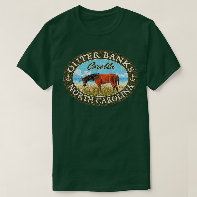 Camiseta JCombs Corolla, Outer Banks, NC, con Corolla Wild (Diseño del anverso)
