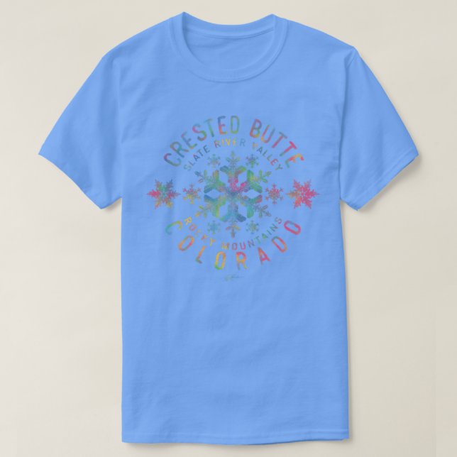 Camiseta JCombs Crested Butte, CO, Nieve (Diseño del anverso)