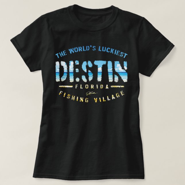 Camiseta JCombs Destin, FL, Beach (Diseño del anverso)