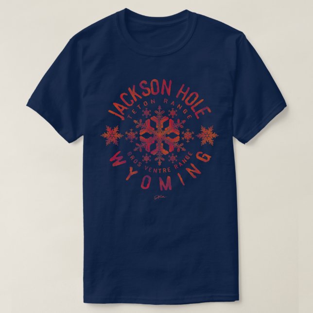 Camiseta JCombs Jackson Hole, Wyoming, Snow Premium348 (Diseño del anverso)