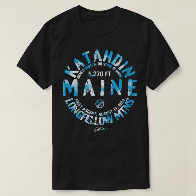 Camiseta JCombs Katahdin, Maine (Diseño del anverso)