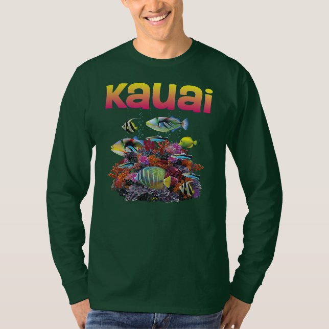 Camiseta JCombs Kauai Hawaii Coral Fish  (Anverso)