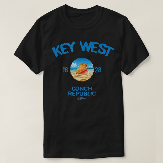 Camiseta JCombs Key West, FL, Conch Republic (Diseño del anverso)