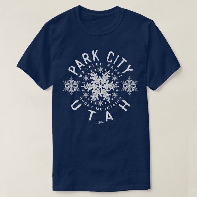 Camiseta JCombs Park City, Utah, Nieve (Diseño del anverso)