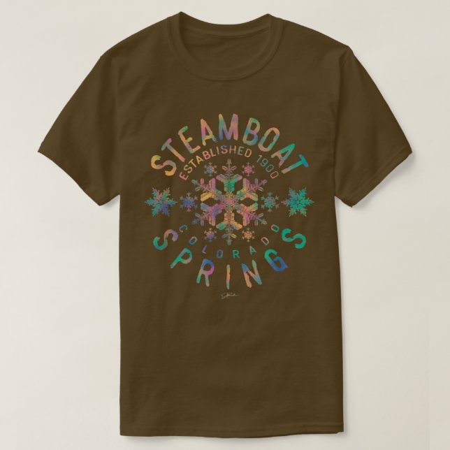 Camiseta JCombs Steamboat Springs, Colorado, Snow 373 (Diseño del anverso)