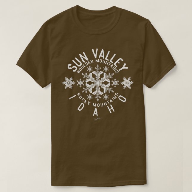 Camiseta JCombs Sun Valley, Idaho, Nieve (Diseño del anverso)
