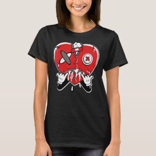 Camiseta JD 4 Red Thunder Heart Llorando Ladrón Rojo 4s Mat