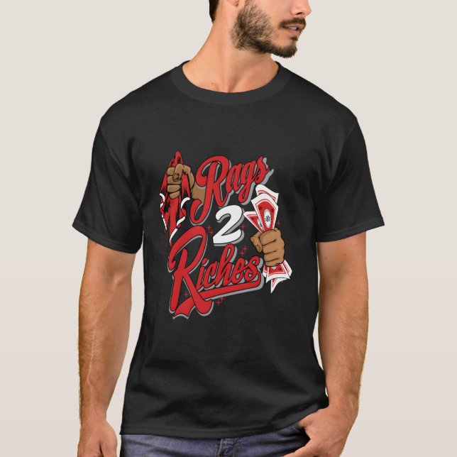 Camiseta Jd 4 Red Thunder Rags 2 Riches Red Thunder 4S Matc (Anverso)