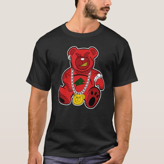 Camiseta JD 4 Red Thunder Rich Bear Red Thunder 4s Matanza (Anverso)