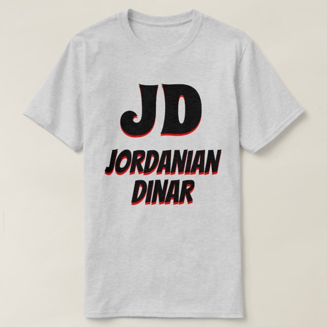 Camiseta JD・・gris ن・jordano dinar (Diseño del anverso)