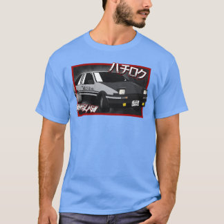 Camiseta JDM Drift Anime Manga Coche Hachiroku divertido