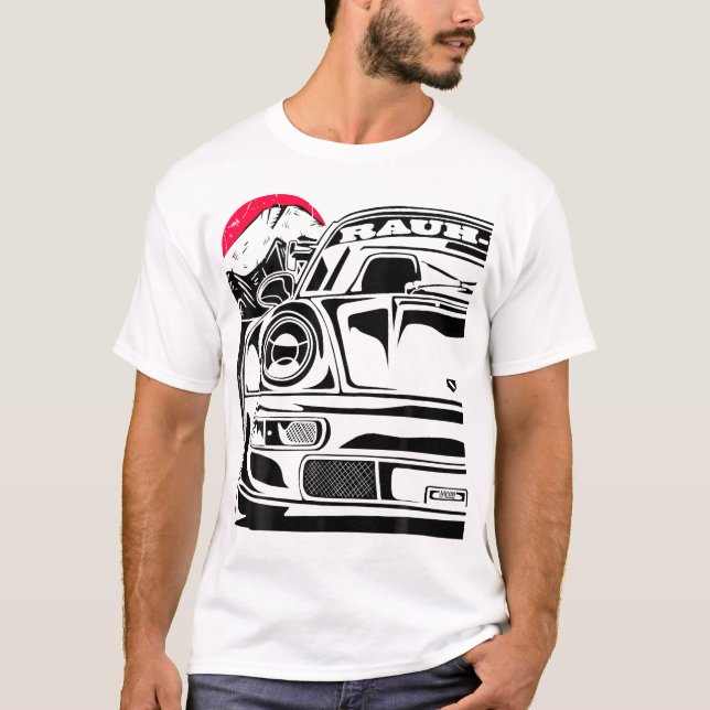 Camiseta JDM Hombres de raza retro automotriz japonés vinta (Anverso)