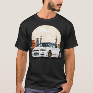 Camiseta JDM Skyline R34 Tuning Japan Tokio Drift TShirt