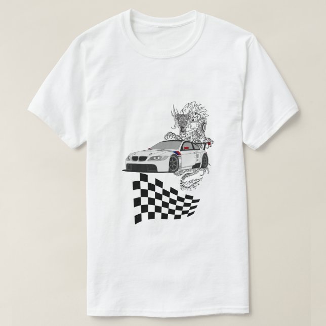 Camiseta JDM Sports Car Dragon | Carreras callejer (Diseño del anverso)
