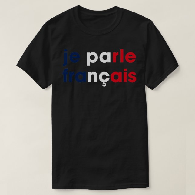 Camiseta je parle francais (Diseño del anverso)