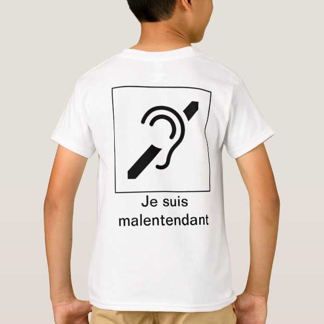 Camiseta Je suis malentendant (Reverso)