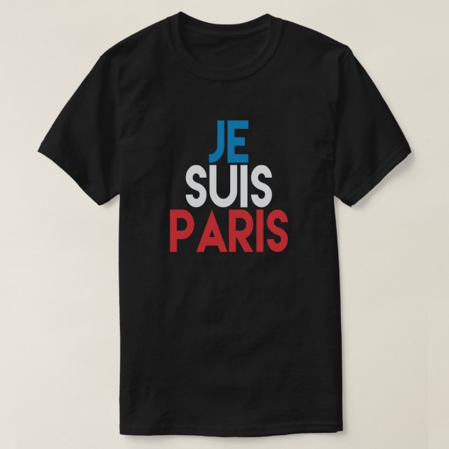 CAMISETA JE SUIS PARIS (Diseño del anverso)