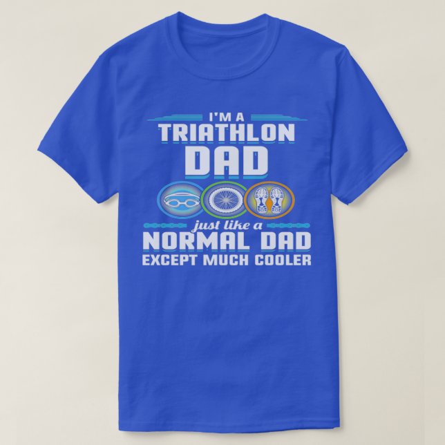 Camiseta Je suis un papa de triathlon juste me (Diseño del anverso)