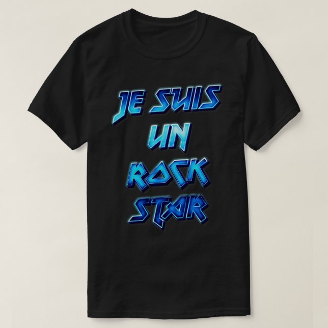 Camiseta Je Suis Un Rock Star (Diseño del anverso)