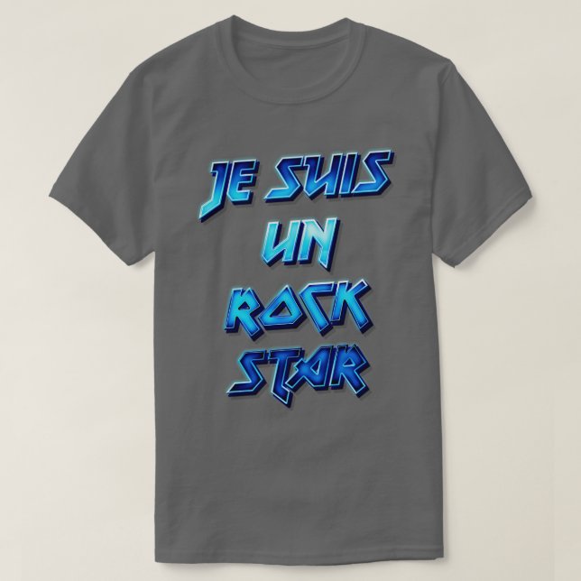 Camiseta Je Suis Un Rock Star (Diseño del anverso)