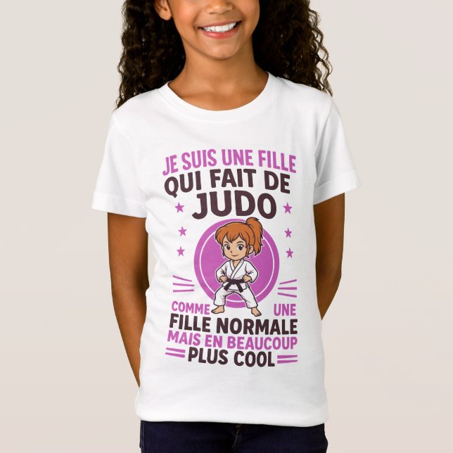 Camiseta je suis une fille qui fait de judo (Anverso)