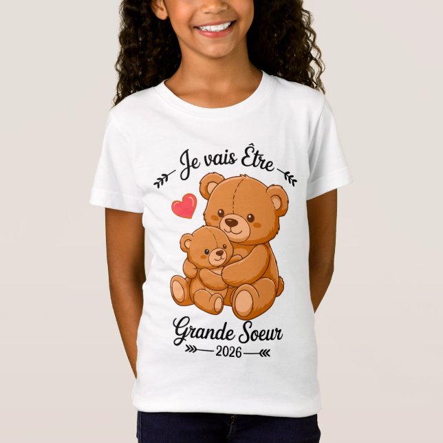 Camiseta Je Vais être Grande Soeur  (Anverso)
